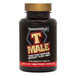 NaturesPlus T Männlich - 60 Vegetarische Kapseln - Fördert Muskelaufbau & Stamina, Mood Enhancer - Glutenfrei - 30 Gesamt Servierungen