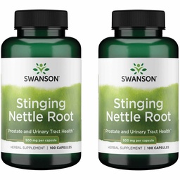 Swanson Sting Nettle Root (Urtica Dioica) - Kräuterergänzung - (100 Kapseln, 500mg) (2 Packung)