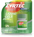 Zyrtec 24 Hour Indoor & Outdoor Allergy Liquid Gels, Antihistamin Kapseln mit Cetirizine Hydrochlorid für All-Day Allergy Relief, 12 ct (Pack von 2)