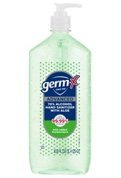 Germ-X Advanced Hand Sanitizer mit Aloe und Vitamin E, Non-Drying Moisturizing Gel, Instant and No Rinse Formula, Pump Bottle, Back to School Supplies, 1 Liter
