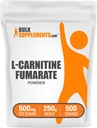 BulkSupplements.com L-Carnitin Fumarate Pulver - Carnitin-Ergänzung, Sporternährung, L-Carnitin 500mg - Glutenfrei, 500mg pro Servierung, Glutenfrei, 250g (8.8 oz) (Pack von 1)