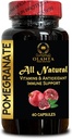 Granatapfel-Extrakt - Hochfestes Granatapfel, hochkonzentrierter Granatapfel-Extrakt, Nahrungsergänzungsmittel für Antioxidans, Superfruitkapseln - 1 Flasche 60 Kapseln