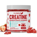 Kreatin Monohydratgummis 5 g für Männer & Frauen, 120 Zucker freie Gummie mit 200 Mg Magnesium Glycinat, 200 Mg L-Threonate für Muskelunterstützung, Energieschub