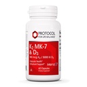 PROTOKOLL FÜR LIFE BALANCE - K2 MK-7 und D3 - Vascular Health and Structure Support, Knochenstärke, Appetite Suppressant, Natural Weight Loss, unterstützt Calcium Absorption - 60 Veg Kapseln
