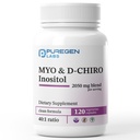 Puregen Labs Inositol Supplement | Myo Inositol & D-Chiro Inositol 2050mg - 120 Veggie Caps | Keine Harmful Additive | Non-GMO, NO Gluten und Dairy - Made in USA