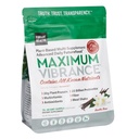 Vibrant Health, Maximum Vibrance, Plant-Based Superfood Supplement mit einem Multivitamin, Protein und 25 Billion CFU Probiotics, Vanilla, 15 Serviertasche