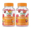 Lifeable Magnesium Citrate Kids + Probiotic 2 Billion CFU Kids, Gummis Bundle - Große Verkostung, Vitamin Supplement, Glutenfrei, GMO frei, Kaugummi