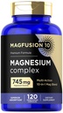Magnesium Complex Supplement 745mg | 120 Kapseln | 10 in 1 Mischung | Vegetarisch, Non-GMO, Glutenfrei