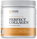 Reine hydrolysierte Multi-Kollagen-Pulver-Ergänzung - Typen I, II, III, V, X - 5 Arten von Gras Fed, Wild Caught Food Sourced Collagen - 16 oz Pouch - Flavorless