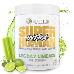 ALPHA LION Superhuman Intra Workout Pulver für Männer & Frauen, Aminosäuren Getränk, Muskel-Recovery Supplement, BCAA Pulver, Elektrolyte & Hydration Mix (42 Servierungen, Lime Flavor)
