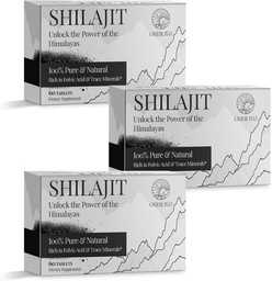 30.000 MG Shilajit Tablets, 100% Shilajit Pure, Himalayan Organic, Shilajit für Männer und Frauen Reich an Fulvic Acid & 85+ Trace Minerals, Shilajit Ergänzung für Energie und Immunsystem, 180 Zähler