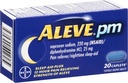 Aleve PM Caplets, Naproxen Sodium 220 mg (NSAID)/Diphenhydramin HCl 25 mg, Pain Reliever/Nighttime Sleep-Aid, Non-Habit Forming, 20 Count