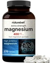 NatureBell Magnesium Glycinate 400mg Elemental, 270 Kapseln | 100% Chelat für hohe Absorption | Unterstützt Muskel-, Knochen- und Herzgesundheit | Non-GMO, Glutenfrei, Vegan
