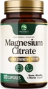 Magnesium Citrate 1000mg - High Absorption Magnesium Supplement unterstützt Muskel, Knochen, Nerve & Heart Health - Extra Strength Magnesio Complex Pillen - Non-GMO, Premium Energy Formula - 180 Kapseln