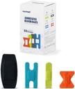 Flexible Stoffbandagen mit nicht-Stick Pad, Latexfrei, Regenbogenfarben Klebebandage Erste Hilfe Wound Pflege für Schnitte, Schrapes, Blister, sortierte Größen, 50 Zähler