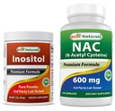 Best Naturals Inositol Pulver 1 Lb & NAC 600 mg