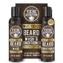 Viking Revolution Bart Wash und Bart Conditioner für Männer mit Argan Öl und Jojoba Öl - Bart Weichmacher und Stärkung Bart Pflege Bart Shampoo und Conditioner mit Bartöl (5oz, Sweet Tobacco)