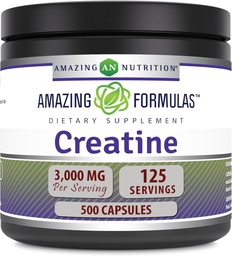 Erstaunliche Formeln Creatine 3000 Mg Aminosäure Ergänzung | Kapseln | Non-GMO | Gluten-Free | Made in USA (1 Pack | 500 Count)