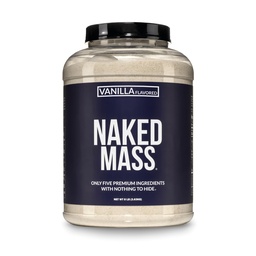 NAKED Vanille Maß - Alle natürlichen Vanille Gewicht Gainer Protein Pulver - 8lb Bulk, GMO Free, Gluten Free & Soy Free, Keine künstlichen Zutaten - 1.260 Kalorien - 11 Servierungen