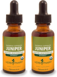 Herb Pharm Certified Organic Liquid Extract for Urinary System Support Juniper 1 Fl Oz (Pack von 2)