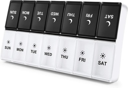 DANYING Extra große Pill Organizer 2 Mal am Tag, XL Wöchentliche Pille Box 2 pro Tag, AM PM Pille Case, Tag Nacht Pille Container 7 Tag, Vitamin Case zweimal pro Tag
