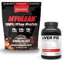 Myogenix Liver Support Supplement & Myolean Chocolate Whey Protein – Advanced Liver Health & Muskel Recovery mit 40g High-Protein Whey – Support Detox, Growth & Performance