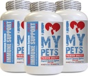 I LOVE MY PETS LLC Leber Ergänzung für Katzen - CAT Immununterstützung - Booster - Gesunde Ergänzung - Katze Pilz Ergänzung - 180 Tücher (3 Flaschen)