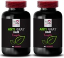 Anti-Grau-Haar Pillen - Anti-Grau-Haar-Komplex - Graues Haar Reversal, frisches Haar-Schattierung, Farberneuerungs-Boost, Anti-Grau-Haar-Ergänzung, Haar-Brillanz, natürliche Tonne, Grau Reduktion 2 Flaschen 120 Caps