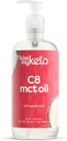 Kiss My Keto MCT Oil C8 – 32 oz Pure C8 MCT Oil Keto Fuel – Flasche mit Pumpe – Hohe Octane Caprylic Acid – Keto Pure MCT CoconutOil Brain Fuel – Liquid Coconut MCTOil Pure