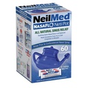 NeilMed NasaFlo Unbreakable Neti Pot mit 60 vorgemischten Packungen