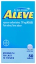 Aleve, Schmerzlinderung/Fever Reducer 220 mg Tabletten, 50 Zähler
