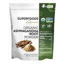 MRM Nutrition Organic Ashwagandha Root Powder | Superfoods | Antioxidantien | Vegan + Glutenfrei | 113 Servierungen