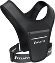 ZelaFitTM Laufweste für Damen und Herren Running Phone Holder – Perfekt für Laufräder, Laufzubehör, Lauf Essentials - Leichter Chest Rig Handyhalter für Laufen (Schwarz)