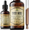 Irish Sea Moss Raw Organic Drops – Natural Irish Sea Moss Extract for Thyroid Support, Digestion & Energy – Flüssige Nahrungsergänzung – Vegan, Non-GMO – 2oz Flaschen