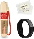 PARA'KITO Moskito Repellent Bundle, 1 Moskito Repellent Armband, 1 Roll-on Gel, Bug Repellent Armbänder, Tragbare Moskito Repellent Geräte, Schwarz
