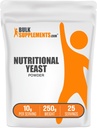 BulkSupplements.com Nutritional Yeast Powder - Superfood Supplement, mit essentiellen B Vitaminen, Nahrungsergänzungsmittel - Vegan & Glutenfrei, 10g pro Servierung, 250g (8.8 oz) (Pack von 1)