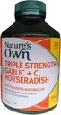 Natur eigene Triple Stärke Knoblauch + C, Horseradish 200 Tabletten Exklusive Größe