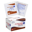 Dynarex Povidon-Jod-Präparate Pads, gesättigt mit Povidon-Jod 10%, Antiseptische Abwischtücher der medizinischen Klasse, die für die Vorbereitung von früheren kleineren Verfahren verwendet werden, Medium, 1 Fall von 100 Prep Pads