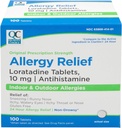 Qualität Wahl 24 Hour Allergy Medicine, Non-Drowsy Relief für Indoor & Outdoor Allergien, Loratadine 10mg Antihistamin, für Relief von Niesen, Runny Nose, Itchy & Watery Eyes, 100 Count