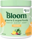 Bloom Nutrition Superfood Greens Powder, Verdauungsenzyme w/Probiotics & Prebiotics, Gut Health, Bloating Relief für Frauen, Chlorella, 15 SVG (15 Servierungen (Pack von 1), Mango)