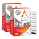 Aktive Eisen-Ergänzung 25mg – Klinisch bewiesen, die Eisen- und Energieniveaus zu erhöhen – Gentle, nicht-verbindend, hoch absorbiert – 120 Kapseln