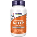 NOW Nahrungsergänzungsmittel, 5-HTP (5-Hydroxytryptophan) 200 mg, Doppelstärke, Neurotransmitter-Unterstützung*, 60 Veg Kapseln
