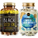 Maju Superfoods 4-in-1 Sea Moss Capsules und Black Seed Oil Capsules Bundle