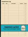 Ergänzung Logbuch: Einfache Ergänzung Logbuch | Verfolgen Sie Ihre Ergänzung Intake | Large