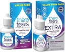 TheraTears Dry Eye Therapy Augentropfen für trockene Augen, 1.0 Fl Oz & Extra Dry Eye Therapy Schmieren Augentropfen für trockene Augen, 0.5 fl oz Bottle, 2 Count(Pack von 1)
