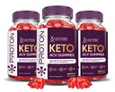 Justified Laboratories (3 Pack Proton Protein Keto ACV Gummis Advanced Formula 1000MG Proton Boost Formuliert mit Granatapfelfettpulver B12 Vegan Non GMO 180 Gummys