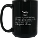 Noni Noun Kaffeebecher (Schwarz) - Noni Definition Becher - Geschenk für Noni - Geburtstagsgeschenke für Noni - Noni Geschenke - Muttertag Geschenk - Weihnachtsgeschenke 15oz