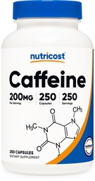 Nutricost Koffein Pillen, 200mg pro Servierung (250 Caps)