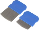 Ezy Dose Kinder Läuse und Eier Comb | Haarpflege für Baby, Kleinkind, Erwachsene | Edelstahl Pin Zähne | Paket von 2 (Kurz/Long)