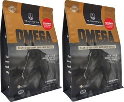 Omega Wafers - Superior Horse/Equine Skin, Coat und Immun Support Supplement - Omega 3, 6, 9 und Biotin (Peppermint, 2 Pack(120 Count Total))